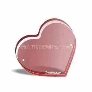 供应广州有机玻璃工艺礼品桃心