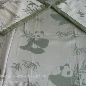 供应***竹纤维大提花凉席三件套