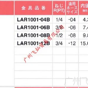 日本横滨YOKOHAMA接头LAR1001-08B LAR1001-06B LAR1001-12B