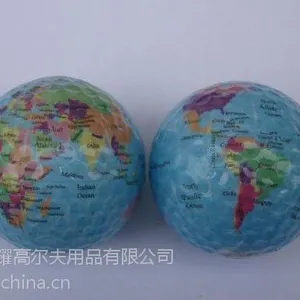 供应荣耀高尔夫球 水晶球 贴纸球 地球仪球 款式多种 质优厂家直销