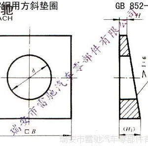 供应【厂家直销】GB852 工字钢用方斜垫圈,方斜垫片