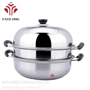 厂家直销批发外贸蒸锅不锈钢韩式双层汤锅锅具蒸锅不锈钢多层节能