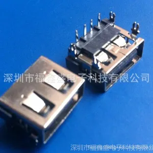 ��ӦUSB2.0����ĸ��90��/180��/SMT/���޾���/2��4�Ŷ�λ/��ͭ��