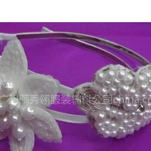 供应时尚精品专卖店女士头饰 手工制头花发带