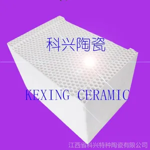 供应高纯合成刚玉莫来石 4mm六方孔蜂窝陶瓷蓄热体