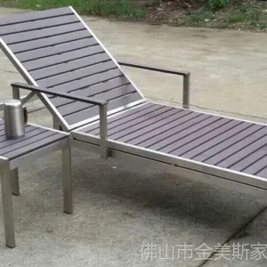 躺床 沙滩躺床 塑木躺椅 庭院阳台椅子防水防晒***躺椅