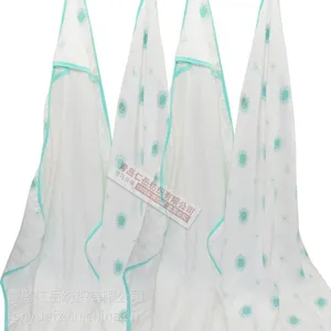 青岛*** 婴童纱布抱被 秋冬包被 竹纤维 带帽 新生儿用品专用