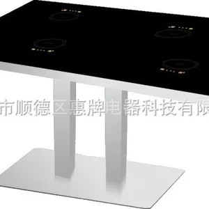 供应供应广东不锈钢腿钢化玻璃桌面火锅餐桌