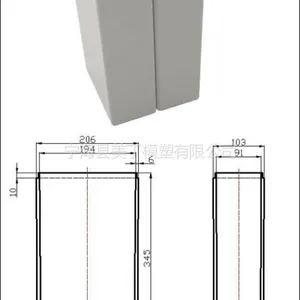 供应胶体塑料免维护电瓶壳电瓶筒2V200AH