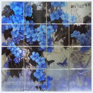 艺术玻璃名画背景墙