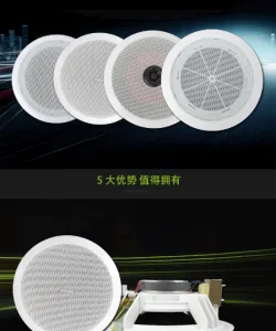 12v220伏有源天花吸顶喇叭音响