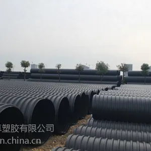 长沙天卓厂家直销HDPE钢带增强螺旋波纹管SN8级~SN16级