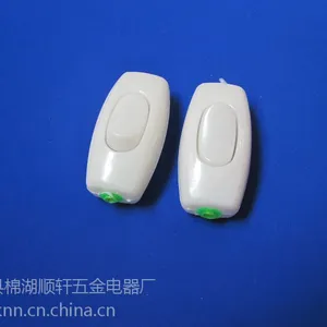 顺轩***床头开关 小型开关手压开关 双头通线单控按钮开关