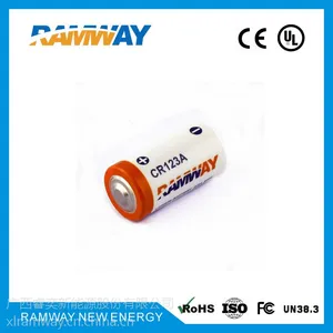 厂家直销 睿奕ramway 3.0V 1500mAh CR123A锂电池