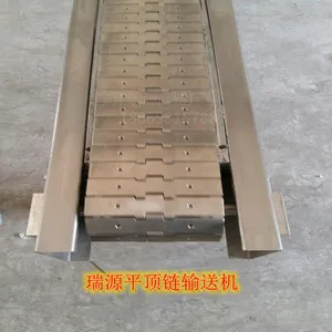 现货供应瑞源RY-36不锈钢平顶链板式输送 罐头链板输送机