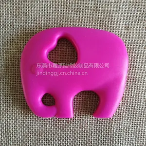 卡通动物造型硅胶牙胶 小熊食品级硅胶磨牙器 大象婴儿硅胶玩具