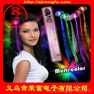 新款闪光发夹化妆舞会助威道具发光辫子热卖儿童玩具地摊货源批发