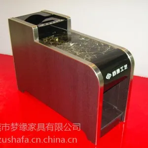 豪华沐足茶几 豪华足浴会所茶水柜 ***水疗休息厅茶水柜 发光沐足茶几 不锈钢封边沐足茶几 送纸巾盒