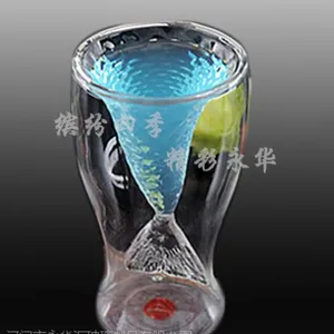 厂家直销 时尚艺术玻璃鱼尾杯