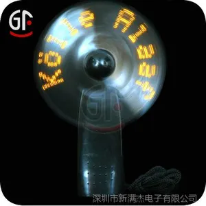 闪字风扇时尚霓虹灯微型小风扇 LED闪字发光风扇 支持各种logo