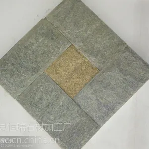 专业加工绿色板岩,绿色蘑菇石,绿石英石材型号齐全恒瑞石材装饰您的家