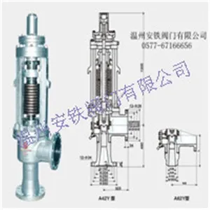A42Y-P33-26.5V/34v/36v型气控蝶形弹簧式安全阀 不锈钢弹簧安全阀