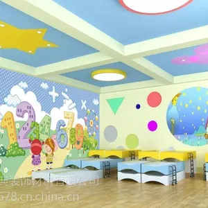 广州番禺筑典装饰厂家直销学校婴儿游泳馆 幼儿园大型壁画
