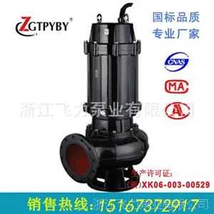 750W工程式污水污物潜水泵 无堵塞设计 适于建造、地产项目