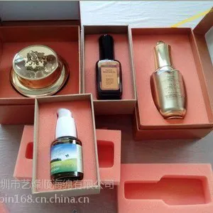 首饰盒海绵植绒内盒定制 礼品盒EVA植绒内衬盒加工 PU海绵包装盒图片