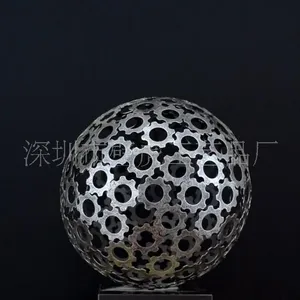 铁艺球形雕塑摆件 金属抽象雕塑-酒店金属装饰品-铁艺摆件 铁艺球形雕塑工艺品