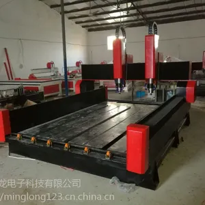 双头独立重型石材雕刻机厂家|铭龙1325双头独立浮雕雕刻机价格