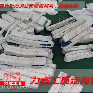 力虎工具【2T*6M】扁平吊装带 起重吊绳酸洗吊带 白色吊装带1-10吨*1米-10米 规格齐全