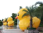 湖北武汉拱门天下气模厂充气大黄鸭卡通订做批发