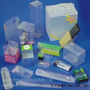深圳地区PET,PVC胶盒烫金礼盒雨伞外包装透明折盒
