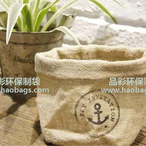 供应义乌麻布袋厂 批发定做麻袋 黄麻袋 麻布手提袋 麻布束口袋