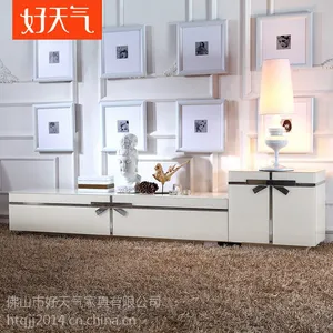 供应好天气家具 钢化玻璃电视柜时尚蝴蝶结电视柜地柜组合D128