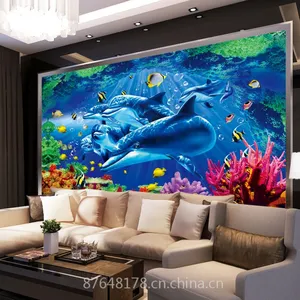 飞度3D立体墙纸壁画中式客厅玉雕风格玄关背景无缝墙布自粘壁纸