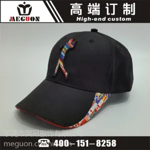 高端热转印绣花LOGO 三文治印花夹层 高尔夫球帽 纯棉运动棒球帽