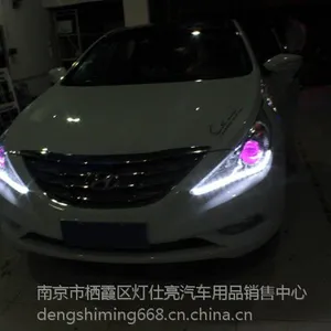 南京索八车友会车友改灯 Q5透镜 国产***灯泡 LED高亮泪眼