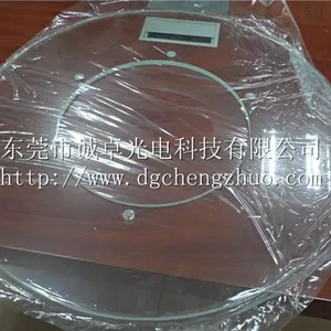 东莞诚卓光电厂家定做大直径高精度高透光分选机旋转检测台大钢化光学玻璃环