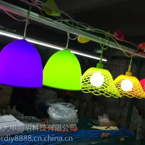 彩色硅胶灯头吊灯爱迪生灯酒吧台创意餐厅服装店装饰小吊灯橱窗灯