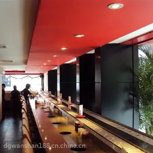 供应丸善 实木吧台火锅输送设备回转涮涮锅火锅输送带 厨房传菜传送带
