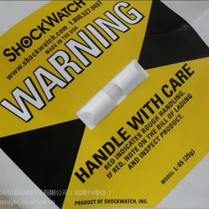 福州防撞防倾倒标签漳州25G黄色防震标签SHOCKWATCH标签指示器