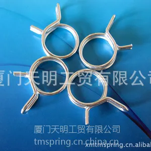 弹簧厂家直销 线径0.2-3.0 ***夹力双线夹簧