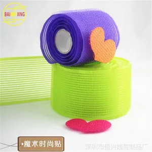厂家直销 儿童发贴魔术贴 彩色刘海贴 尼龙粘头发贴