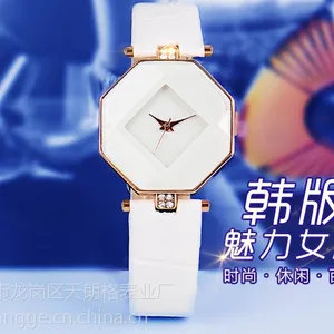 天朗格表业 欧美百搭手表女学生菱形时尚简约休闲女表防水石英表