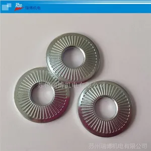 NFE25-511 M8*22 防松垫圈 环保锌 法式滚花垫片 锥形弹簧垫片
