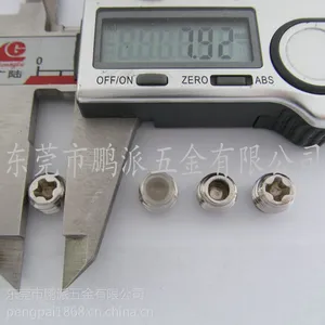 鹏派五金现货不锈钢十字带孔非标紧字，胶粒机米螺丝 M8*6