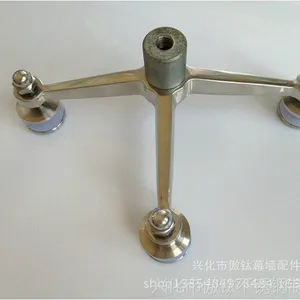 304不锈钢点支式驳接爪 玻璃雨棚安装爪 幕墙配件爪 120型三爪套