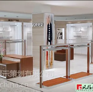 商务服装展柜效果图